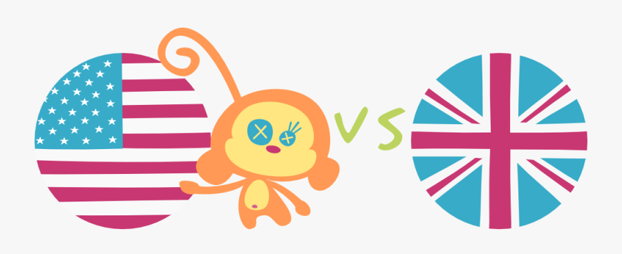 American English Vs British English - American English Vs British English Clipart, Transparent Clipart
