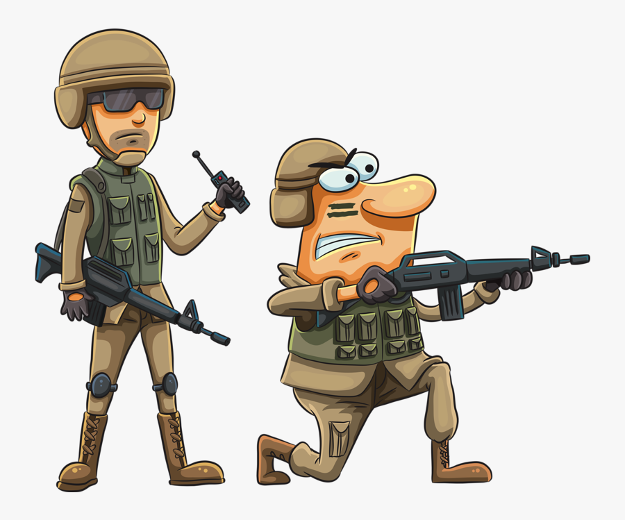 Clip Art Army Cartoon - Imagenes De Soldados Animados, Transparent Clipart