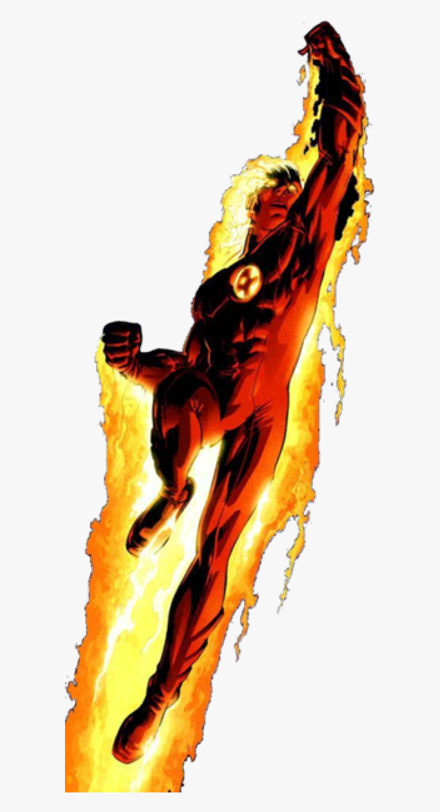 Transparent Torch Clipart - Marvel Human Torch Fantastic Four, Transparent Clipart