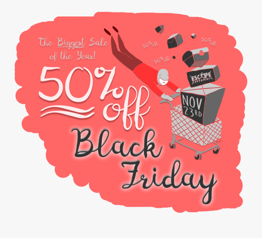 Black Friday Sale - 50 Off Black Friday Thru Cyber Monday, Transparent Clipart