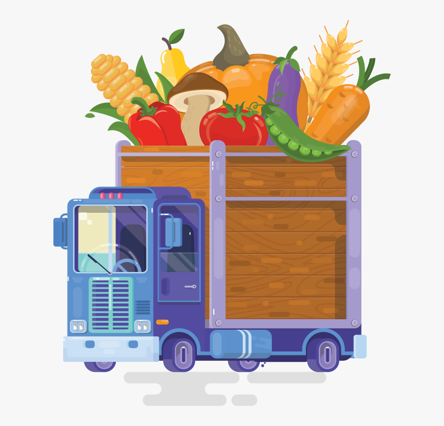 Calgary Food Bank Truck - Food Bank Cartoon, Transparent Clipart