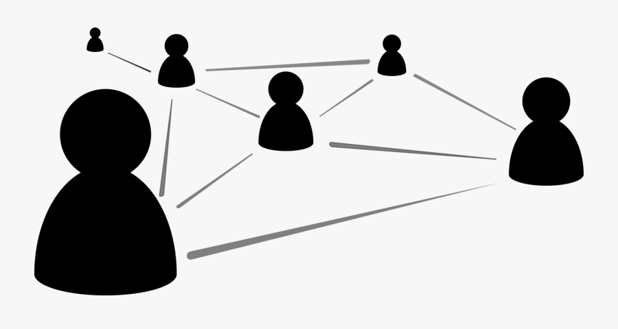 Human Behavior,silhouette,area - Network Clipart Black And White, Transparent Clipart