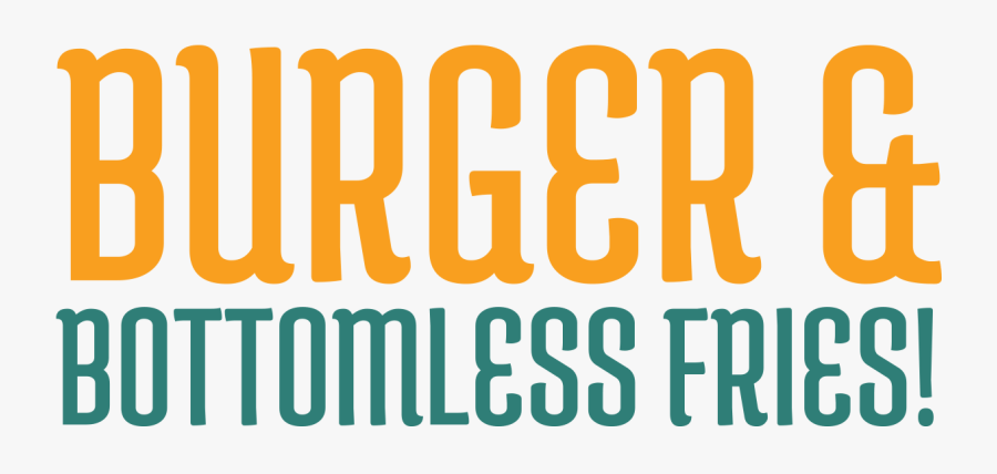 Burger And Bottmless Fries - Parallel, Transparent Clipart
