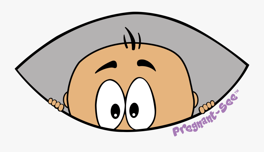 Pregnant - Peek A Boo Baby Logo, Transparent Clipart