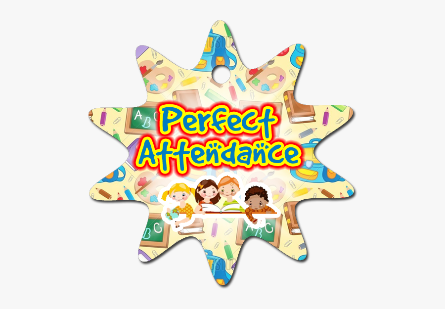 Perfect Attendance Classroom Sun Tag, Transparent Clipart