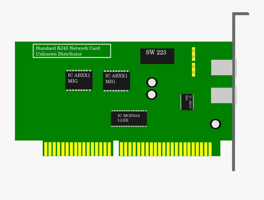Free Clip Art "network Card - Clipart Of Network Card, Transparent Clipart