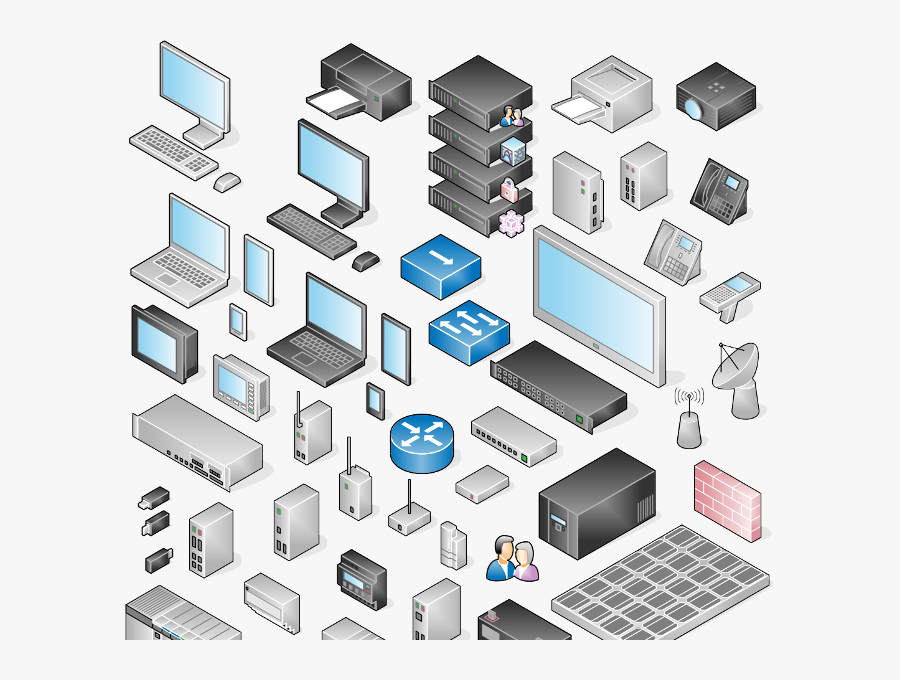 Engineer Clipart Computer Networking - Plc Visio Stencils, Transparent Clipart