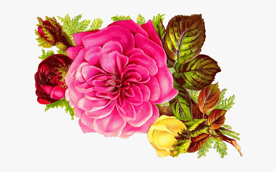 Flower Group Clipart - Vector Flowers Bunch Png, Transparent Clipart