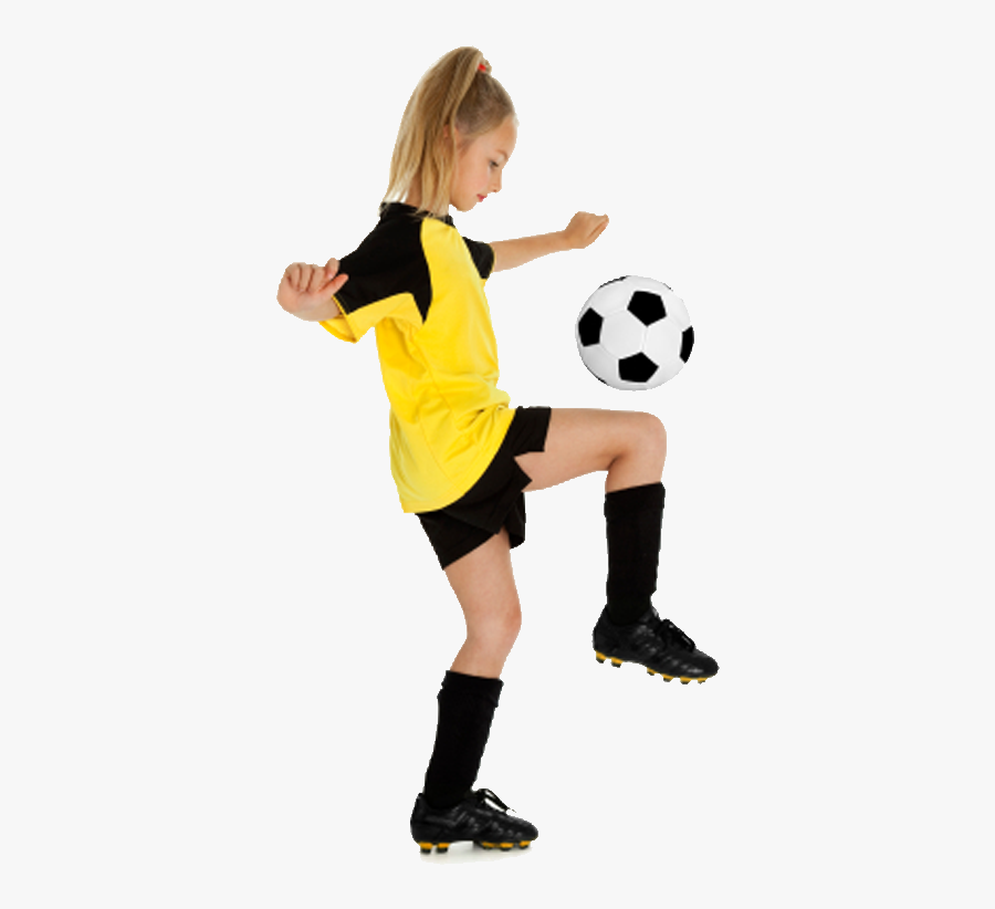 Girls Football Png - Girl Play Soccer Png, Transparent Clipart