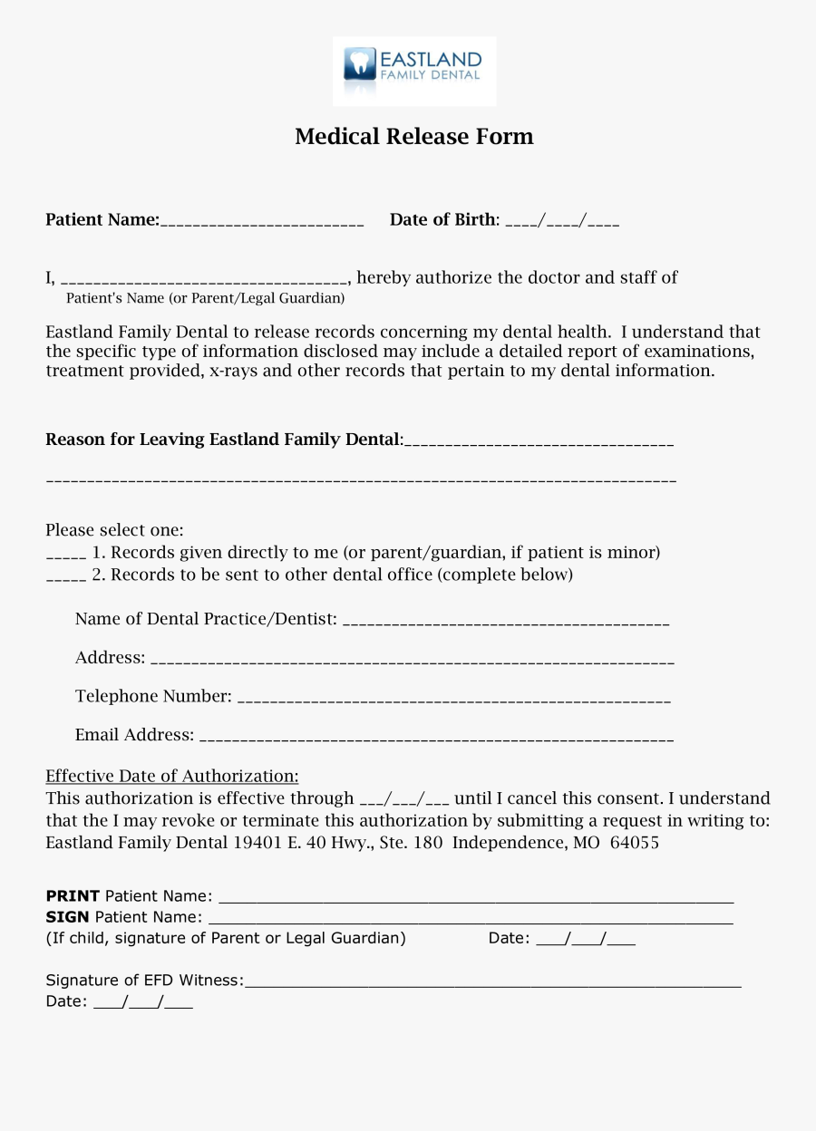 Clip Art Free Dental Records Release - Intelligence Briefing Template, Transparent Clipart