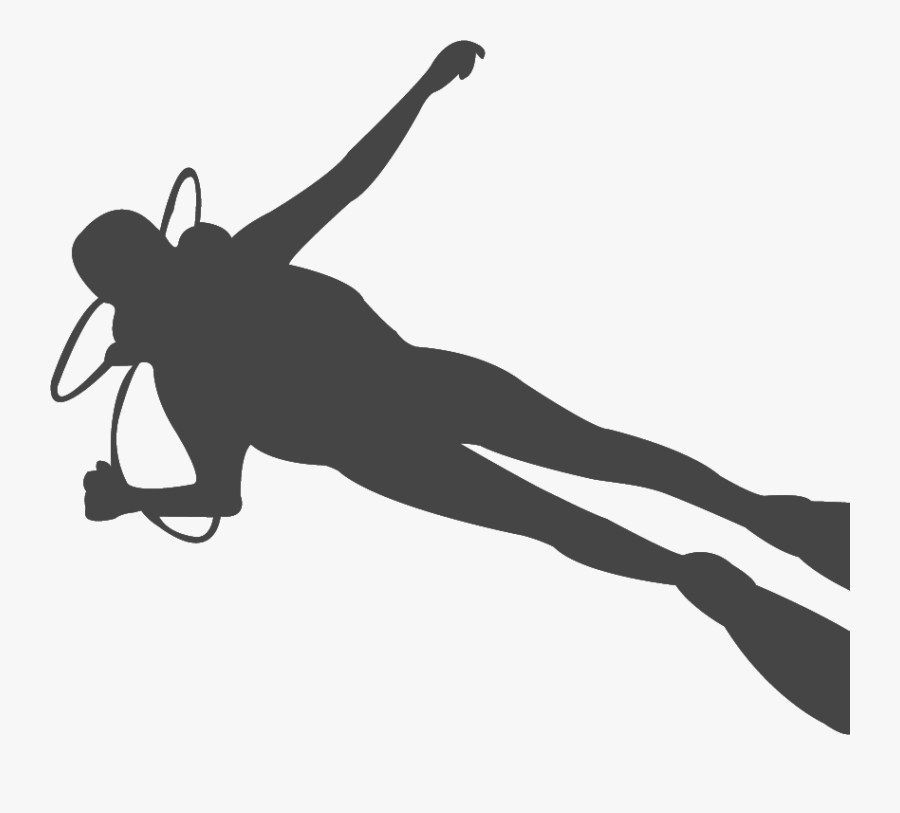 Underwater Diving Scuba Diving Scuba Set Silhouette - Scuba Diving Couple In Goa, Transparent Clipart