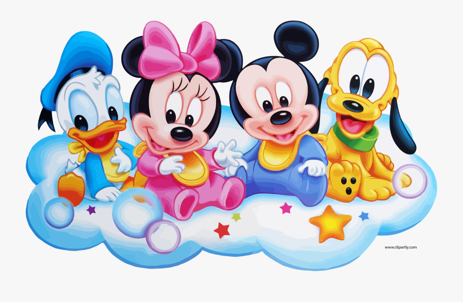 Disney Babies On Cloud - Baby Shower Invitation Disney Themed, Transparent Clipart