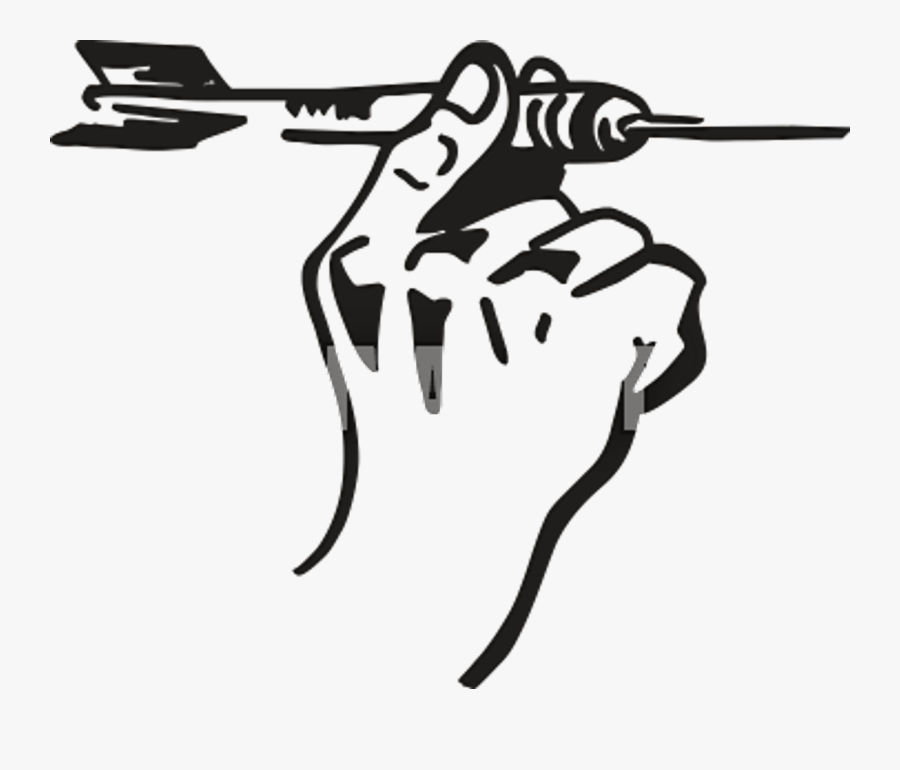 Clip Art Dart Clipart Black And White - Dart Holding Black And White, Transparent Clipart