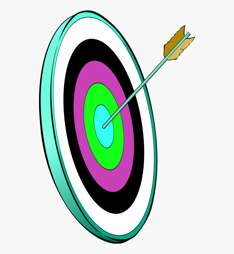 Dart Arrow In The Smallest Circle - Shoot The Target, Transparent Clipart