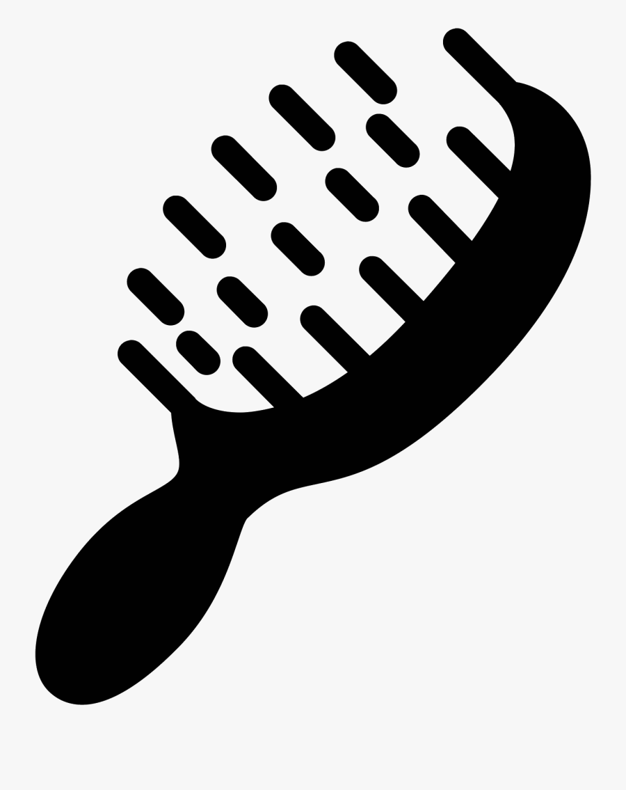 Clip Art Hair Brush Icon - Hair Brush Clipart Black And White, Transparent Clipart