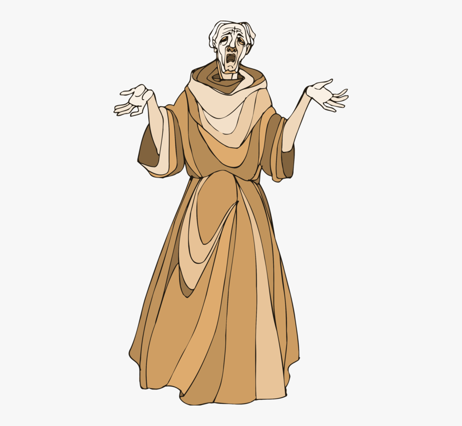 Standing,fashion Illustration,art - Christian Monk Character Art, Transparent Clipart