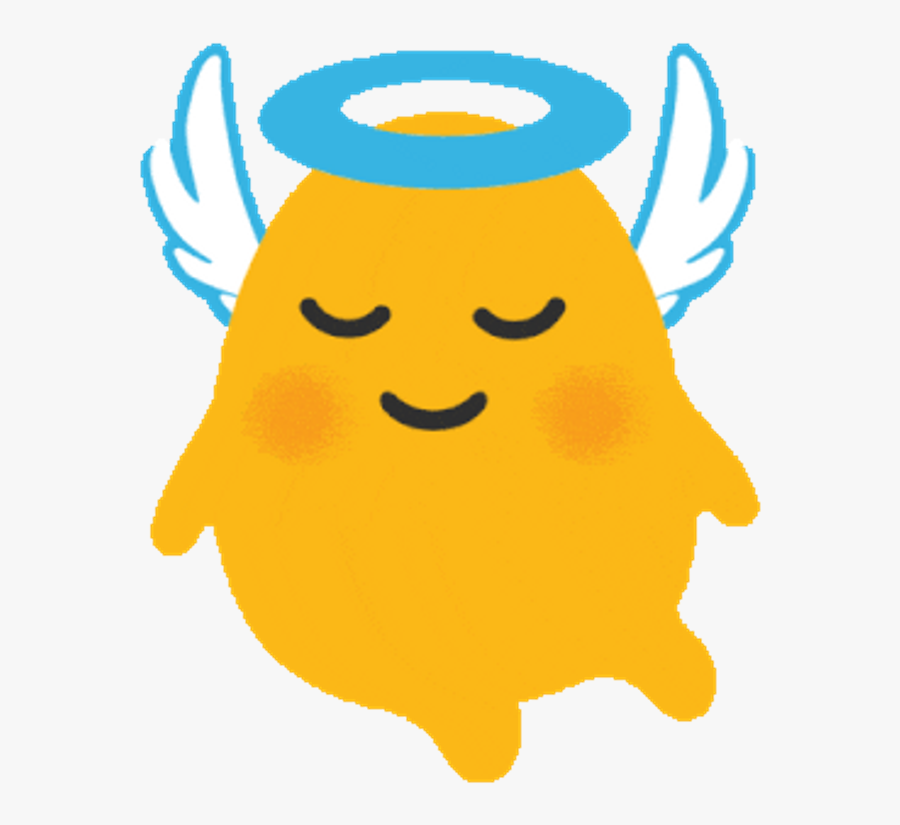 Emoji Blob Angel Smile Happy Nice Emoticon - Blob Angel, Transparent Clipart