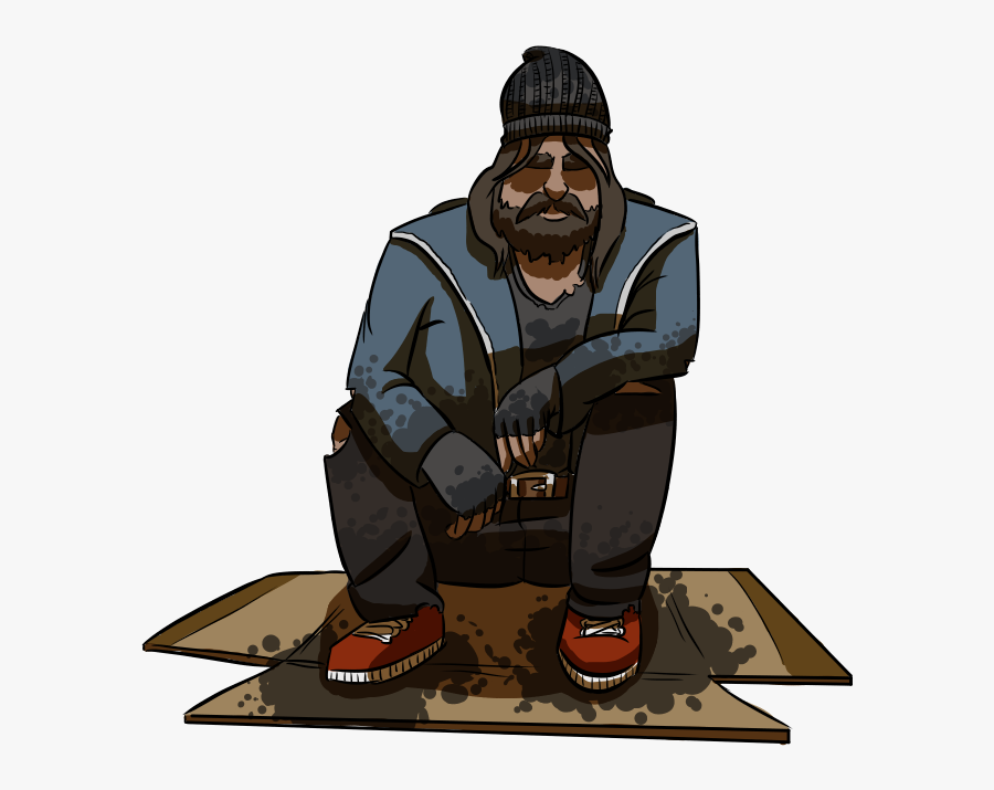 Homeless Clipart Transparent - Homeless Man No Background, Transparent Clipart