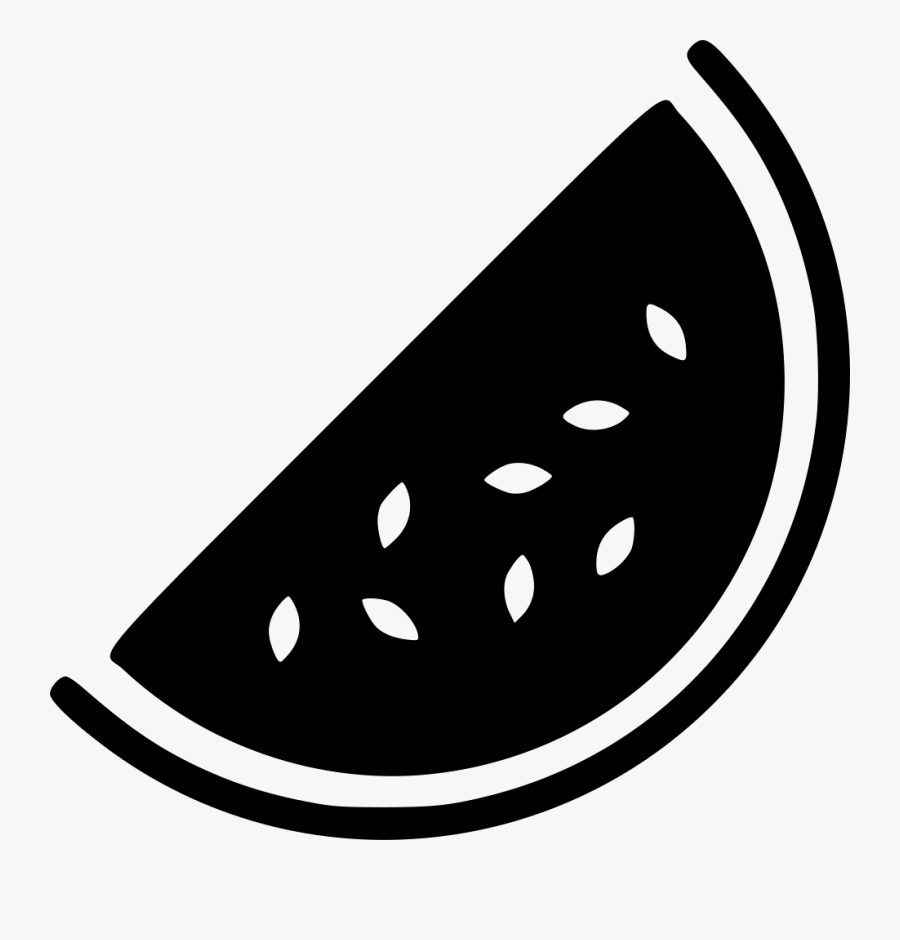 Watermelon Slice - Watermelon Black Vector Png, Transparent Clipart