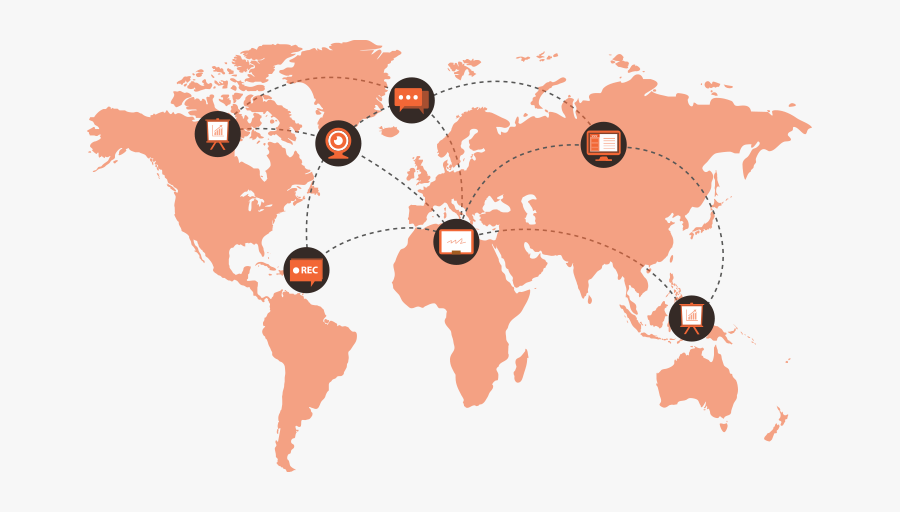 Meetinginstant Com Video Platform - World Map Israel Png, Transparent Clipart