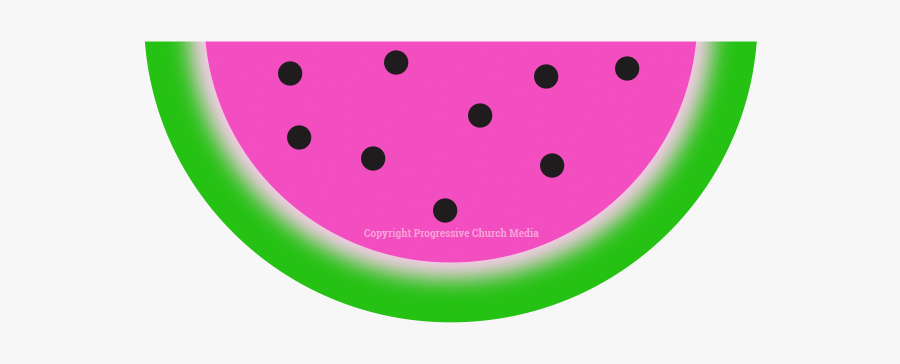 A Slice Of Half Of A Watermelon - Watermelon, Transparent Clipart