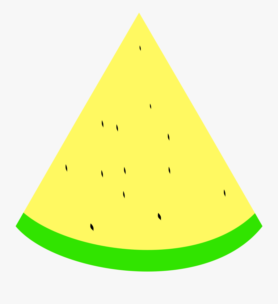 Slice Of Big Image - Yellow Watermelon Slice Clipart, Transparent Clipart