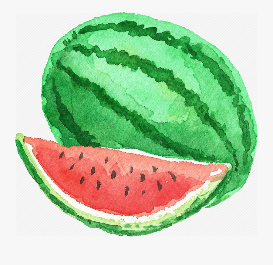 Cuisine, Food, Fruit, Fruits, Watercolor, Watercolors, - Watercolour Fruit Painting Watermelon, Transparent Clipart