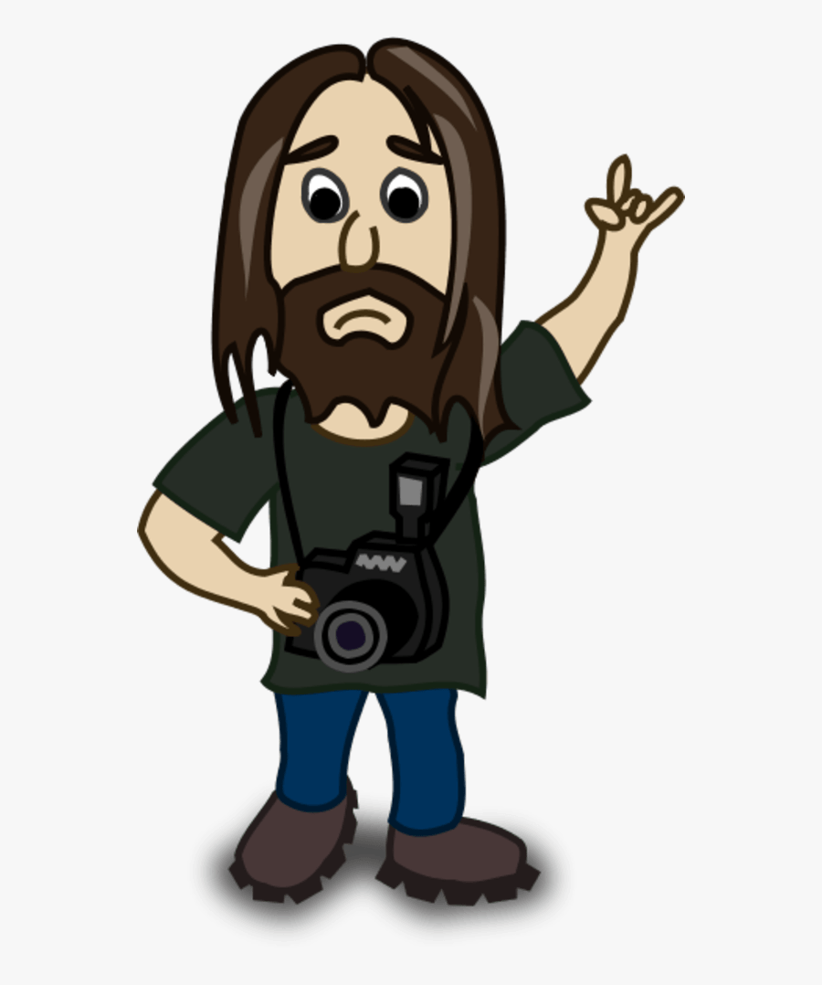 Man With Long Hair Clipart - Long Hair Man Clipart, Transparent Clipart