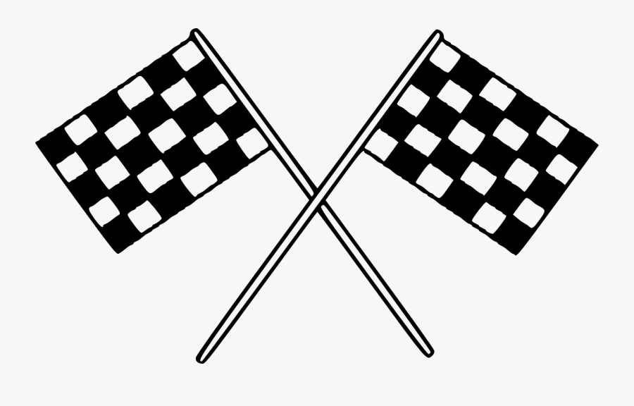 Finish Line Clipart End Race - Black And White Race Car Clipart, Transparent Clipart