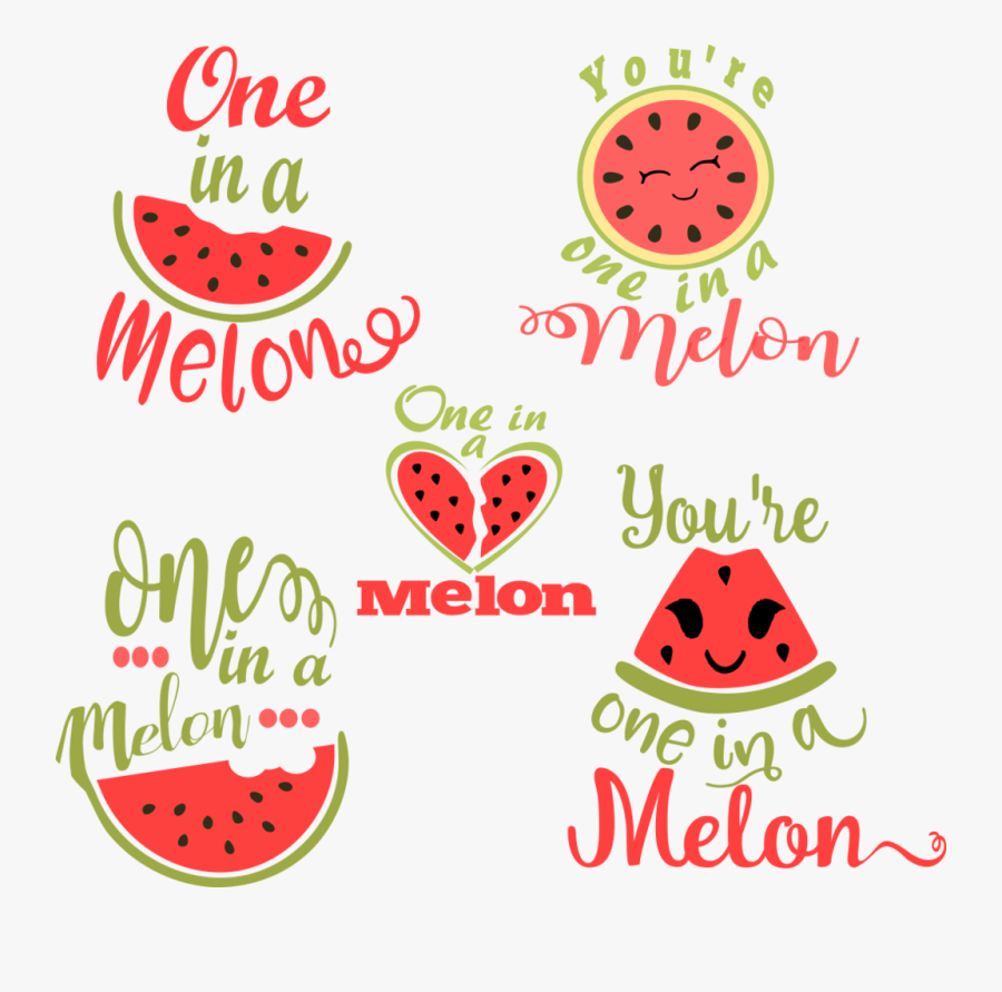 One In A Melon Svg, Transparent Clipart