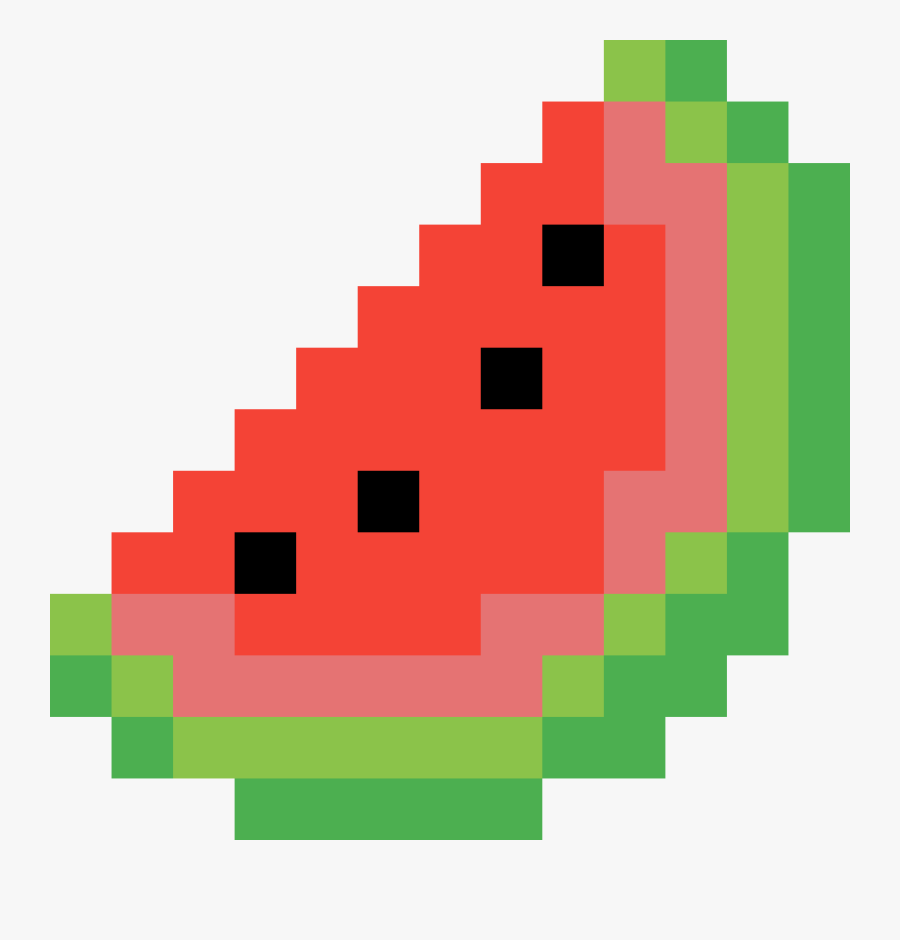Watermelon Pixel Art, Transparent Clipart