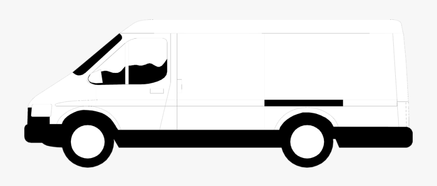 Clip Art Transparent Minivan Clipart Black And White - Transparent White Van Clipart, Transparent Clipart
