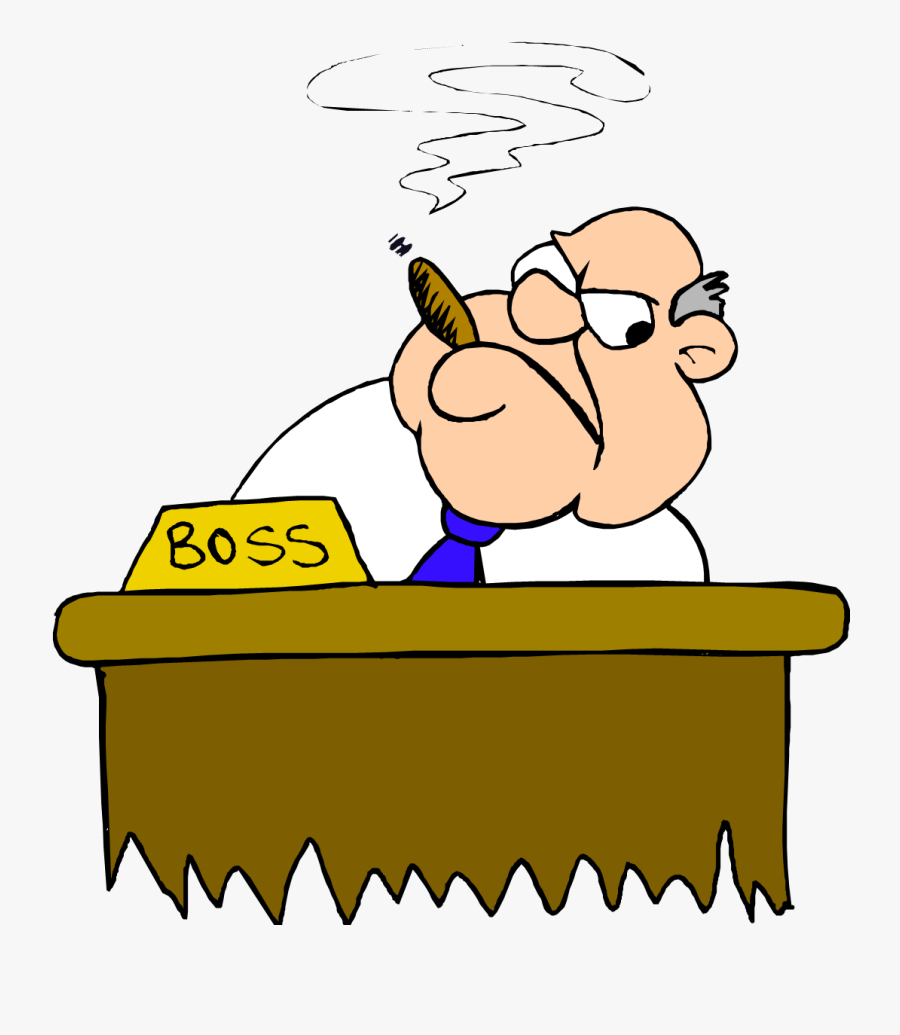 Cartoon Boss Employer - Abdication Not Delegation Cartoon, Transparent Clipart