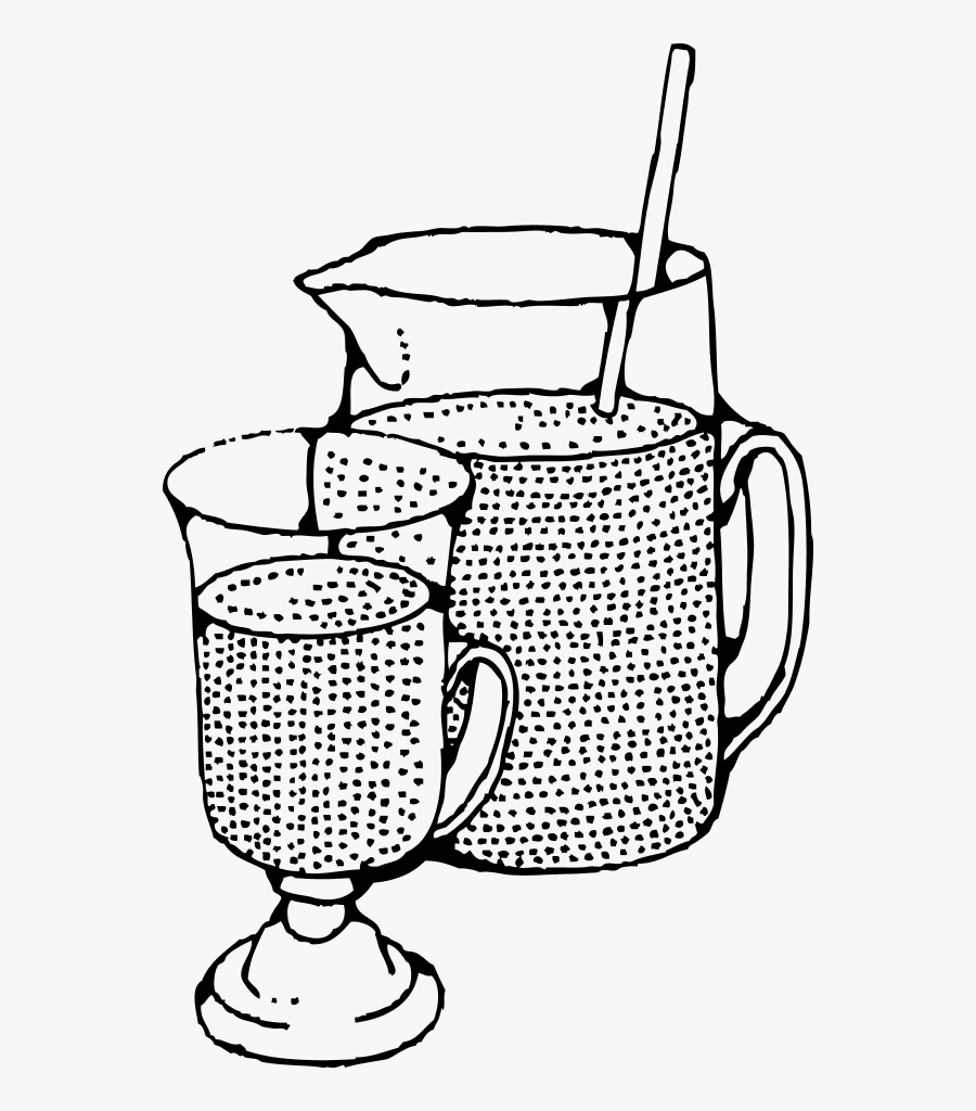 Vector Clip Art - Punch Bowl Clipart Black And White, Transparent Clipart