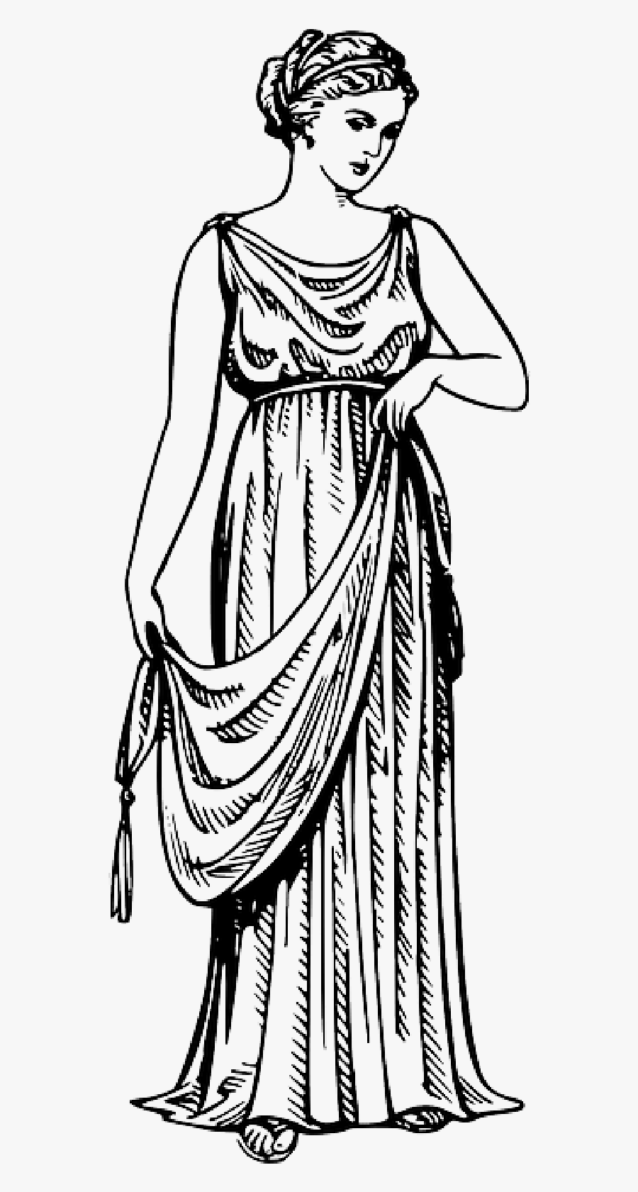 Greek Clothing - Ancient Greek Clothes Women, Transparent Clipart