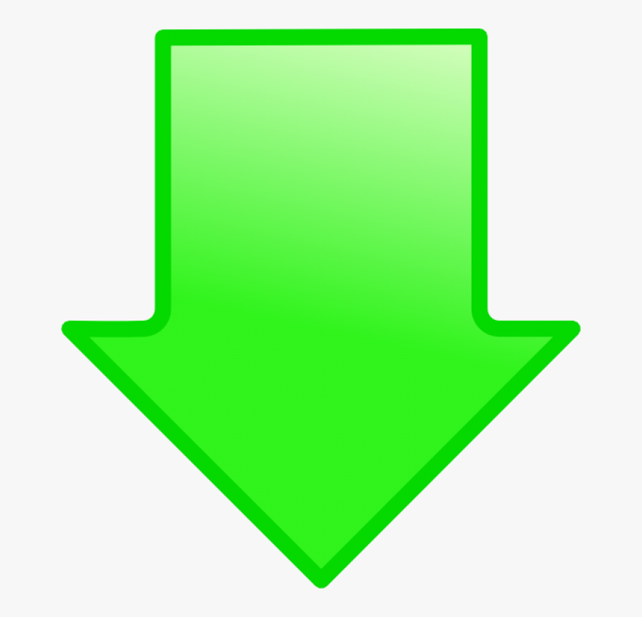 Clipart Down Arrow - Green Arrow Down, Transparent Clipart