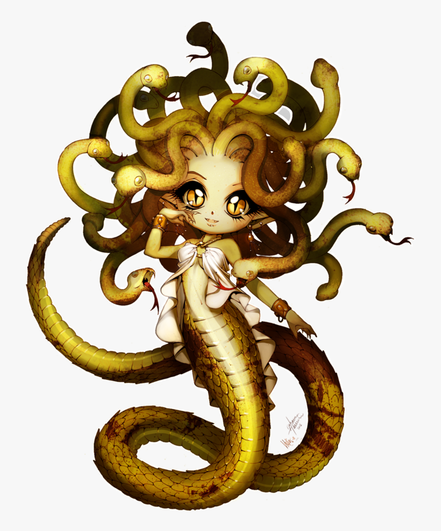 Medusa Clipart Greek Hero - Cartoon Medusa Greek Mythology, Transparent Clipart