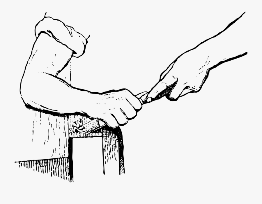 Champering Against The Grain - Chiselling Clipart Wood, Transparent Clipart