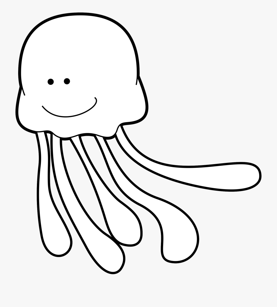 Sea Animals Cute Clip Art Freebies - Line Art, Transparent Clipart