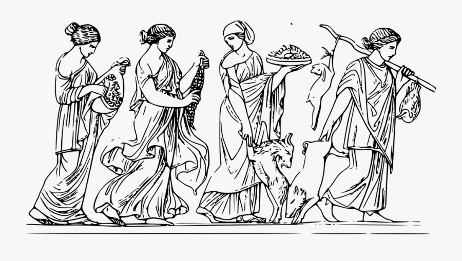 Ancient Greek People Clipart Women - Poor People Ancient Greece, Transparent Clipart