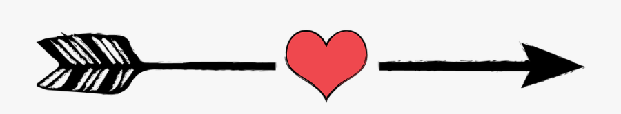 Arrow, Arrows, Heart, Point, Pointer, Red, Boho Style - Arrow With Heart Png, Transparent Clipart