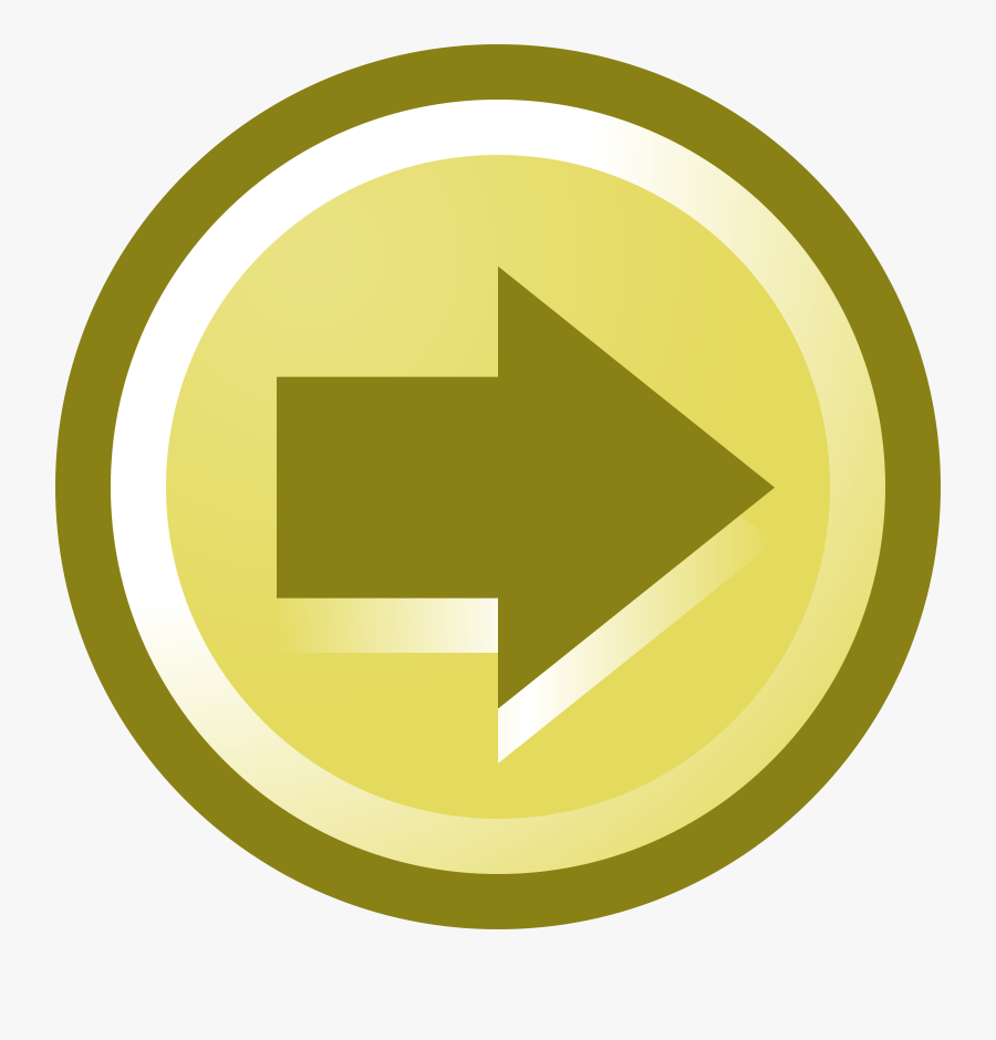 Free Vector Illustration Of A Right Arrow Icon - Circle, Transparent Clipart
