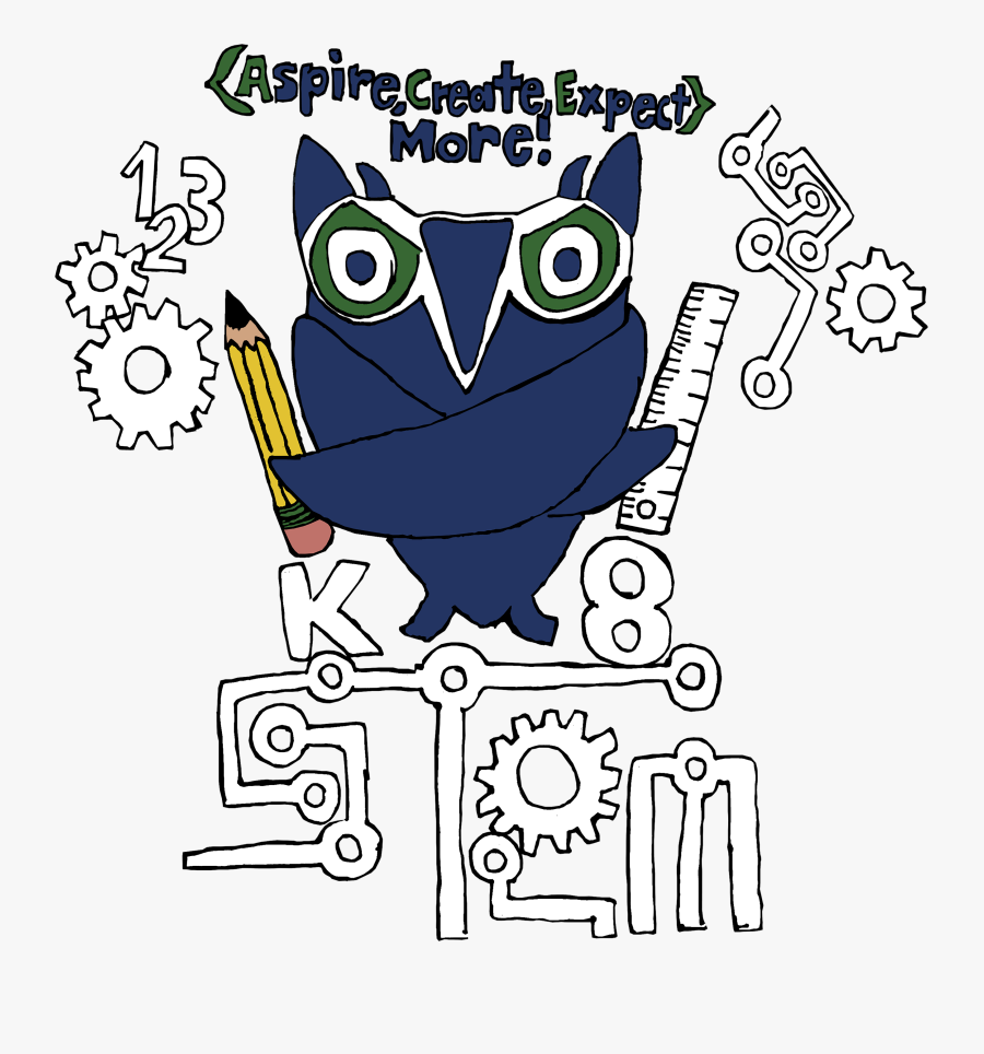 Stem K Create Expect - Louisa Boren Stem Owls Logo, Transparent Clipart