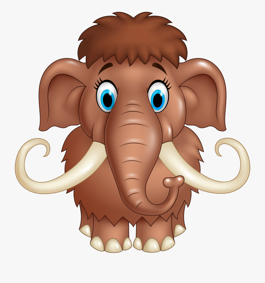Cute Mammoth Cartoon Png Clipart Image - Woolly Mammoth Clipart, Transparent Clipart
