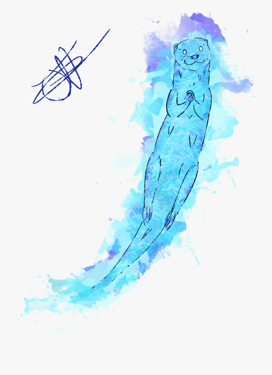 Otter Patronus - Illustration - Patronus Png, Transparent Clipart