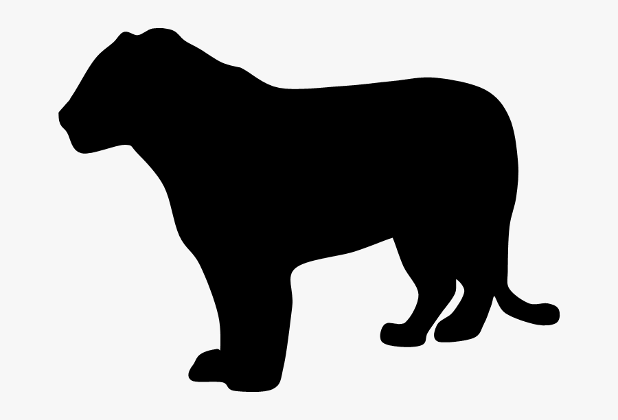 Black Rooster Clipart - Tiger Silhouette No Background, Transparent Clipart