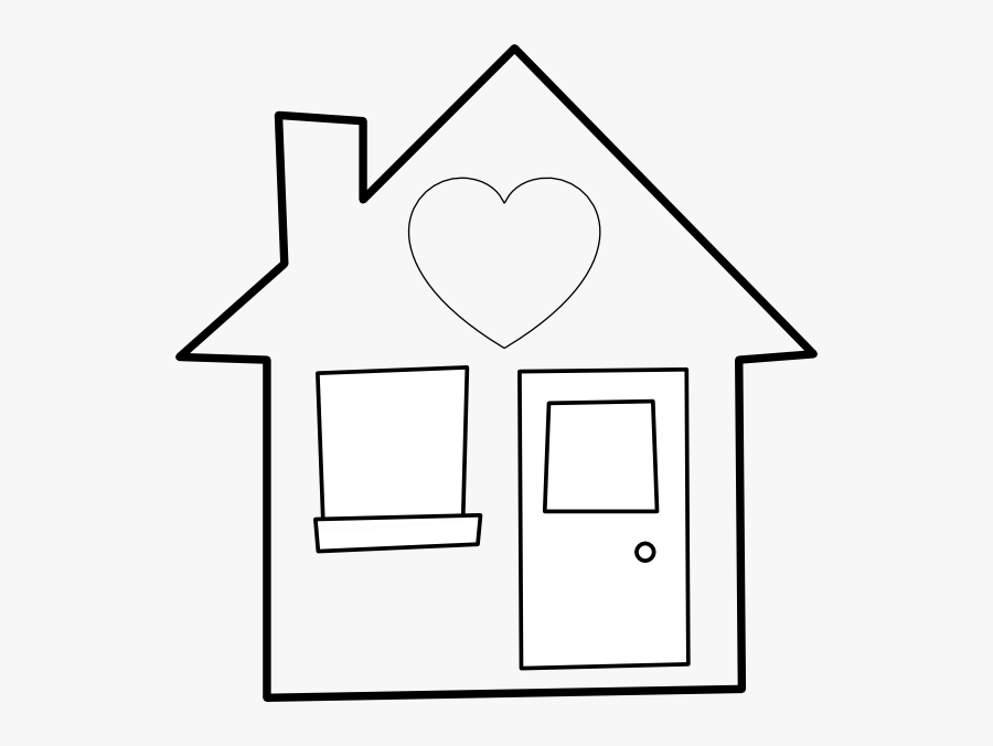 Clip Art House Outline, Transparent Clipart