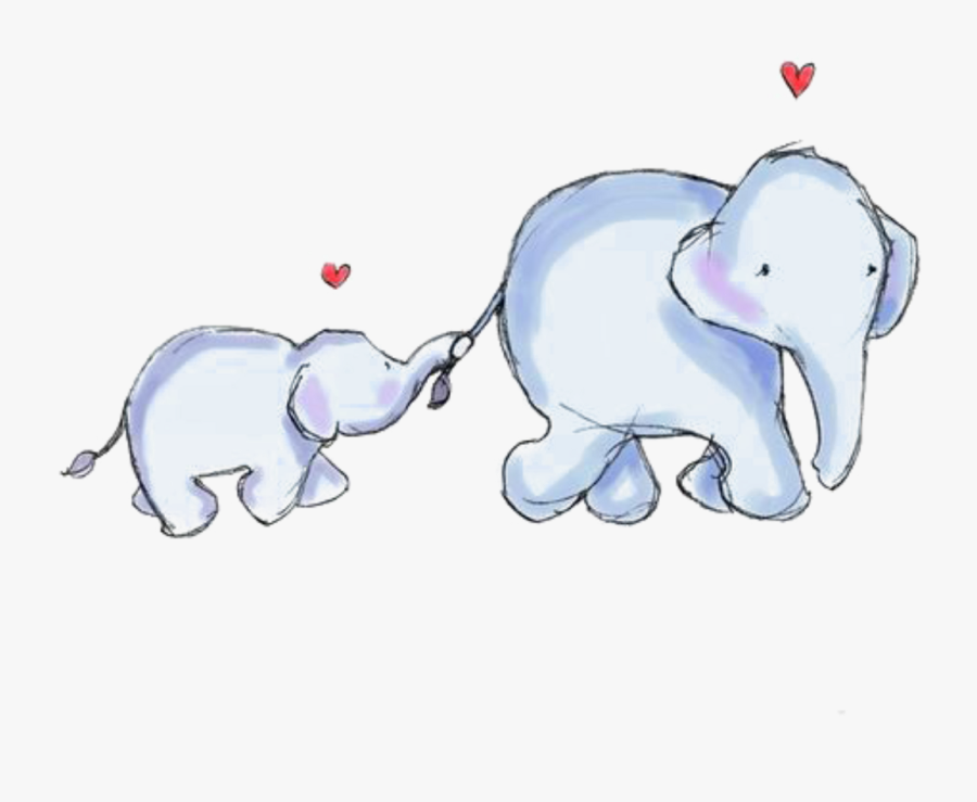 #ftestickers #clipart #elephants #love #cute - Transparent Background Baby Elephant Clipart, Transparent Clipart