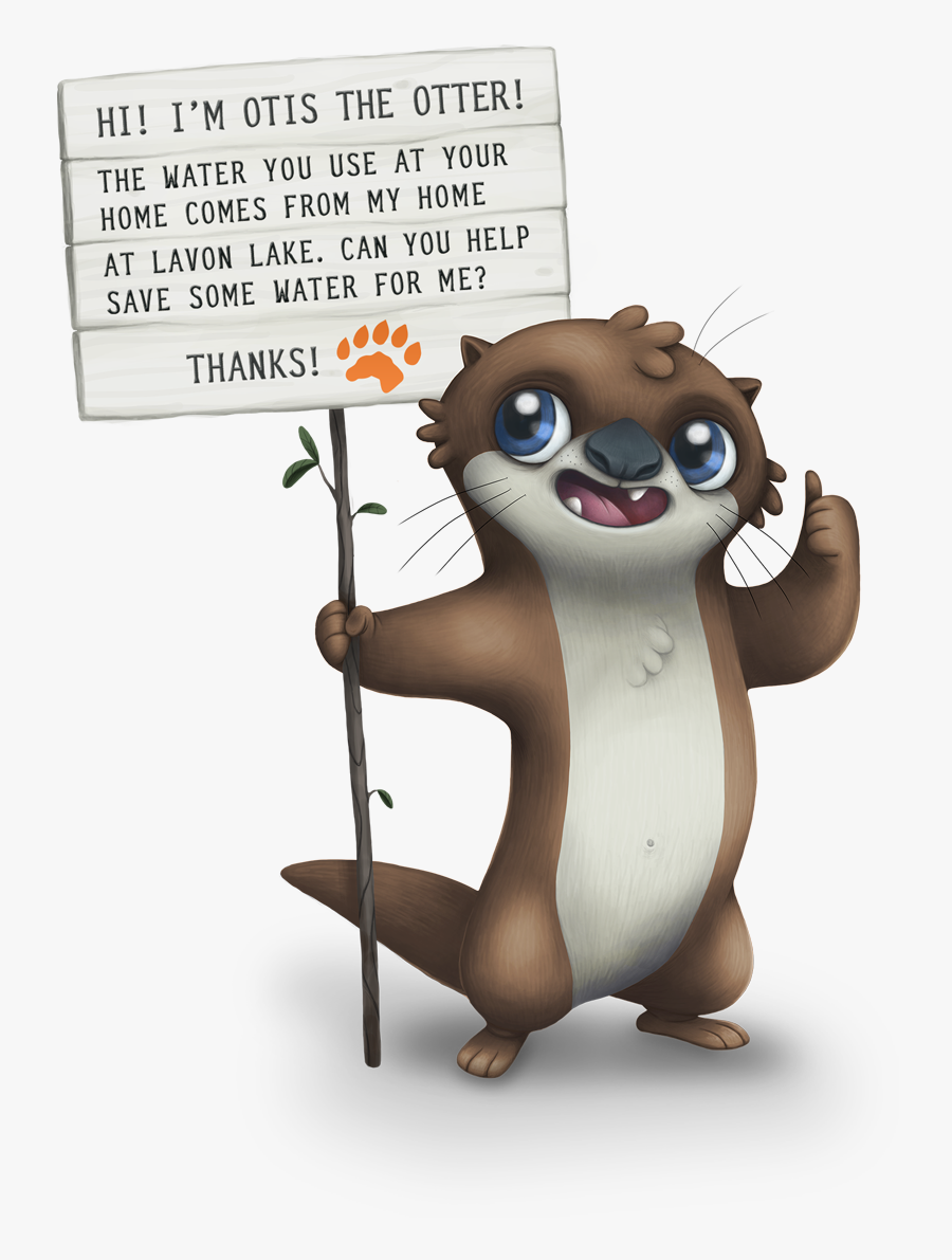 I"m Otis The Otter My Den Is Near Lavon Lake, - Otis The Otter, Transparent Clipart