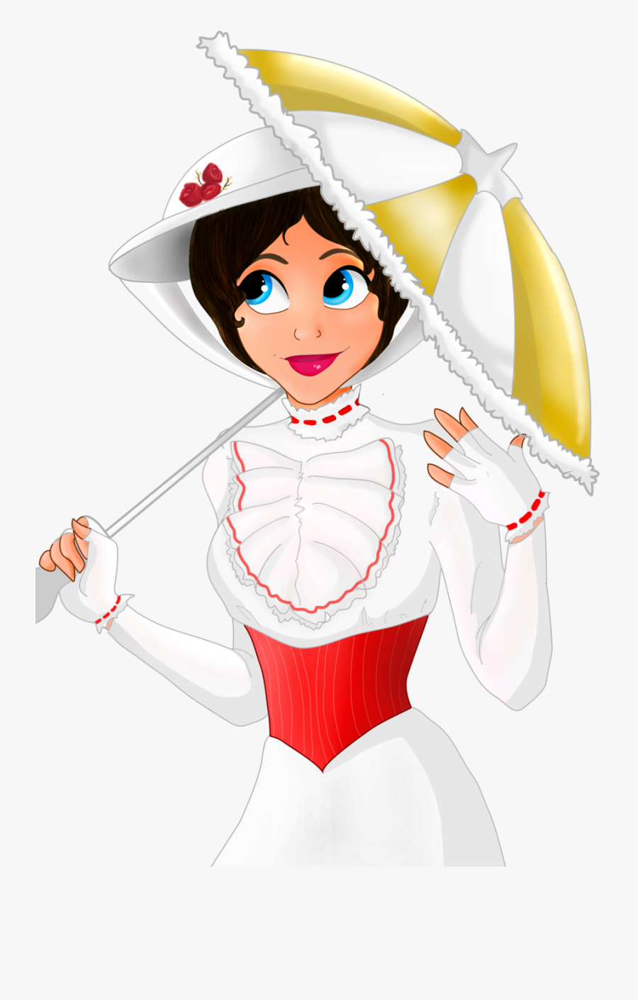 Belle As Mary Poppins, Transparent Clipart